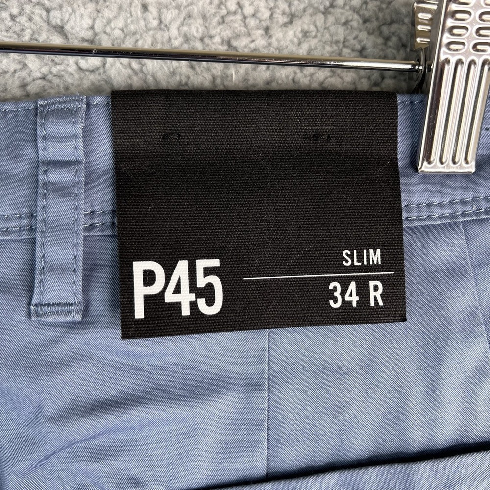 AX Armani Exchange Pants Chino Mens 34X32 Blue Slim Fit Lightweight Stretch NEW - Picture 14 of 16